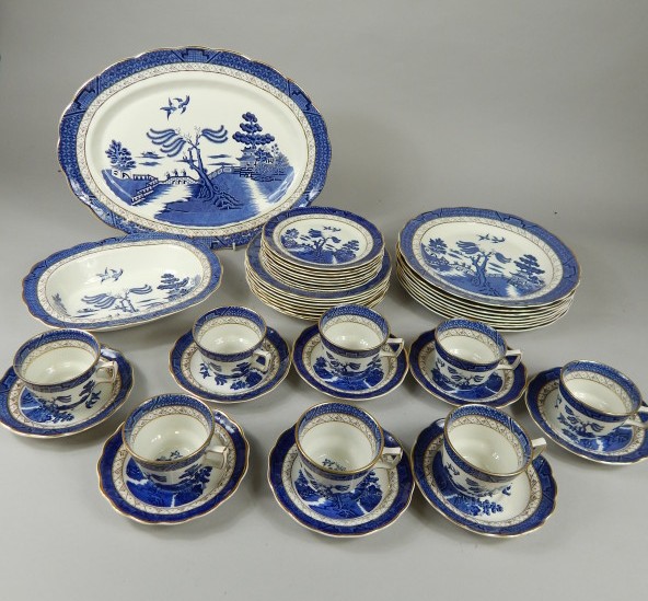 Appraisal: A quantity of Royal Doulton Booths Real Old Willow pattern