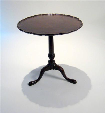 Appraisal: George II mahogany tilt-top table th century The circular piecrust