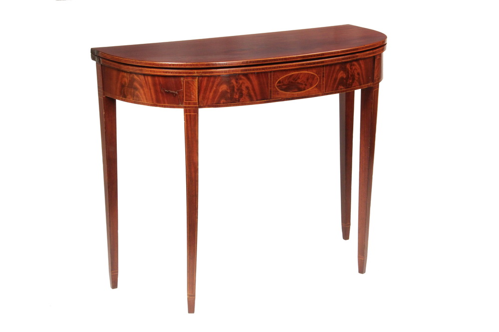 Appraisal: CARD TABLE - Boston Area Hepplewhite Mahogany Card Table in