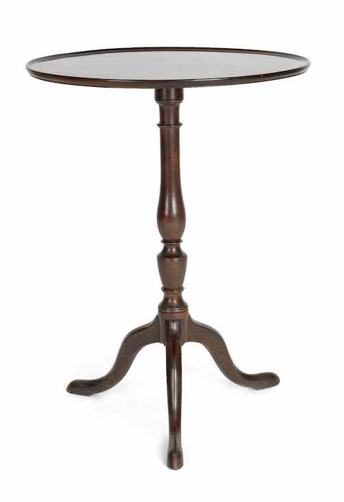 Appraisal: George II mahogany candlestand ca h w Provenance The Collection