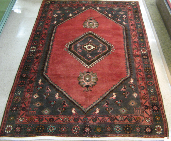 Appraisal: PERSIAN AREA RUG Hamadan tribal villages region centering a single