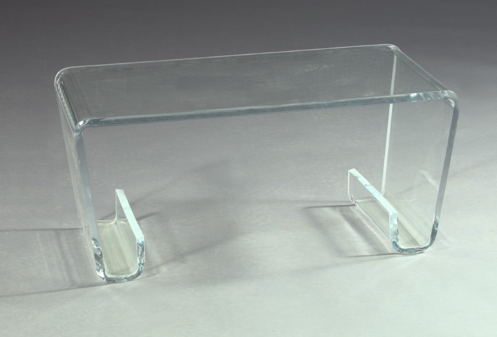 Appraisal: Art Moderne Clear Lucite Low Side Table with an oblong