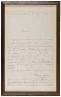 Appraisal: Robert-Houdin Jean Eugene Autograph Letter Signed Robert Houdin to a