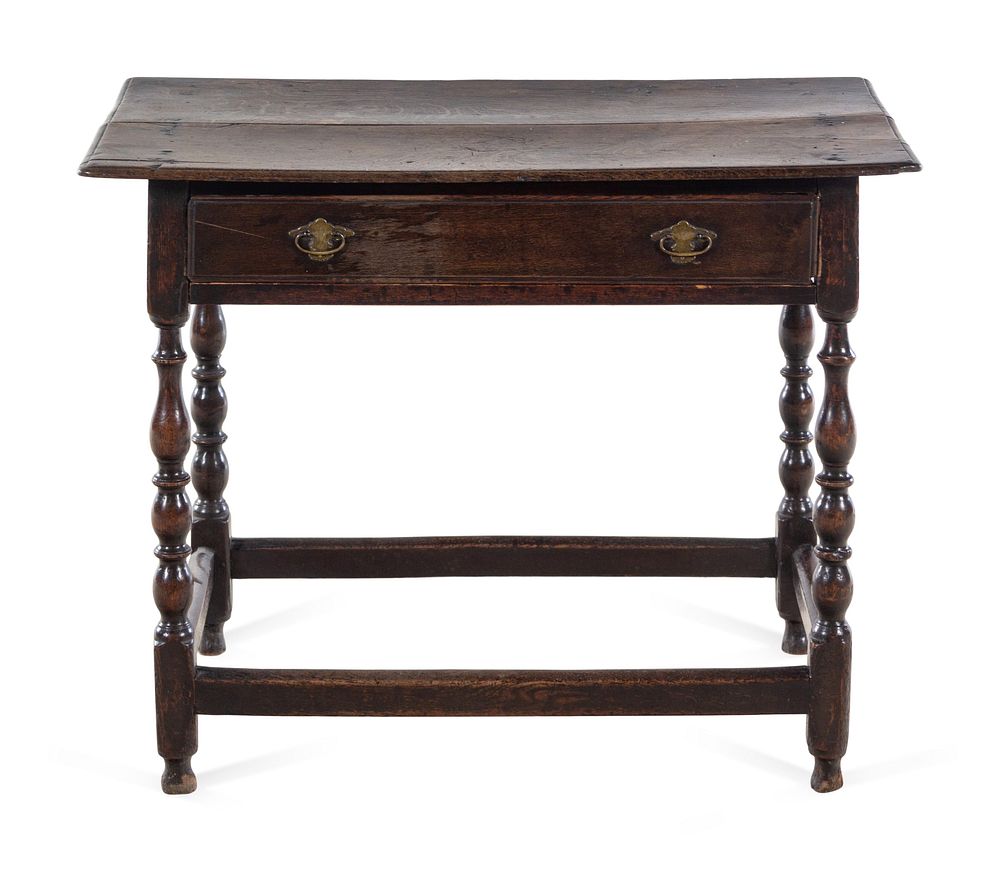 Appraisal: A William and Mary Oak Table A William and Mary