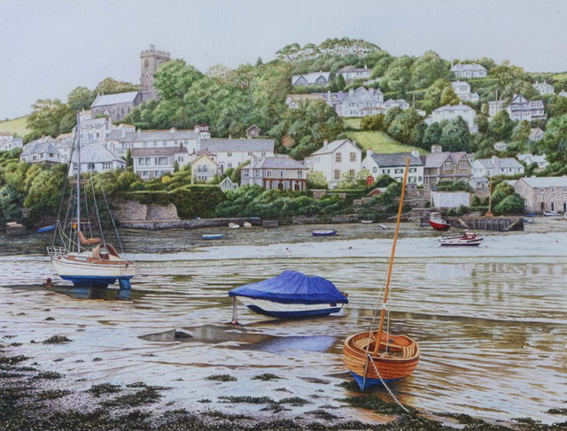 Appraisal: PIXIE SHARP TH CENTURY 'Yealm Estuary Devon' signed watercolour x