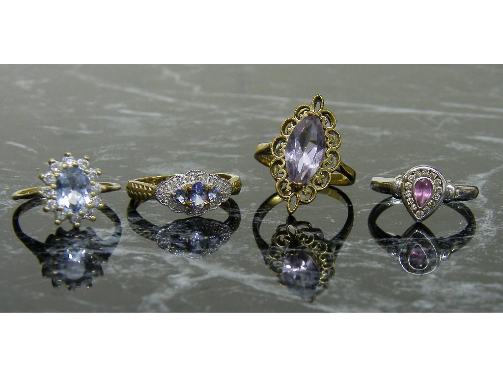 Appraisal: Four ct dress rings gm