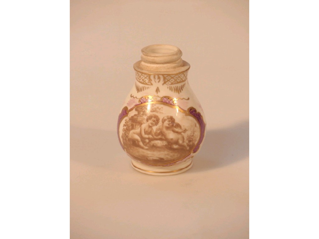 Appraisal: A late thC Frankenthal porcelain jar with en grisaille putti