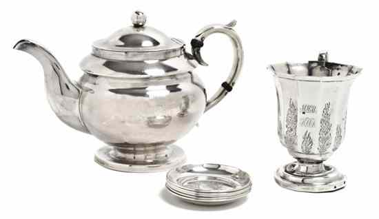 Appraisal: An American Coin Silver Teapot J B Jones Boston th