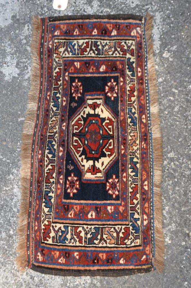 Appraisal: Antique Kurdish Bagface long wide All rugs sold as is