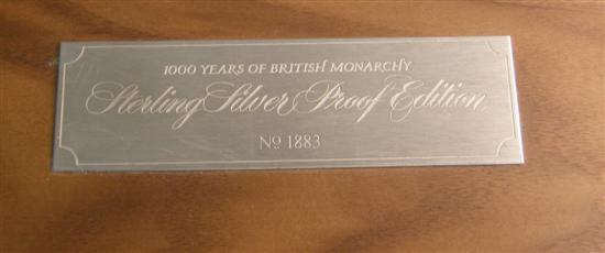 Appraisal: Silver ingot set ' Years of British Monarchy' Sterling Silver