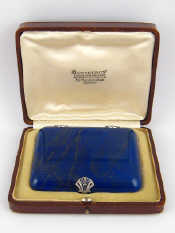 Appraisal: Boucheron An extremely fine lapis lazuli box by Boucheron with