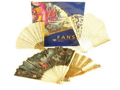 Appraisal: An early th century painted fan decorated with a woman