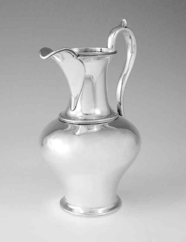 Appraisal: W M COIN SILVER PITCHER Marked with unknown maker W