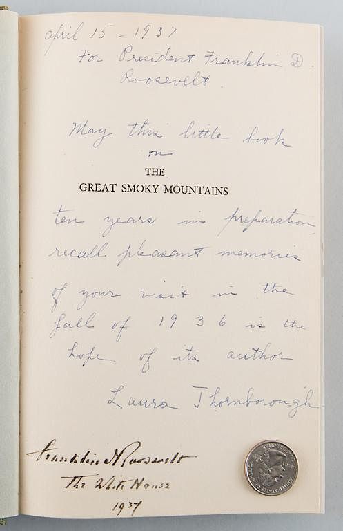 Appraisal: FDR's Copy of The Great Smoky Mountains Franklin Delano Roosevelt's