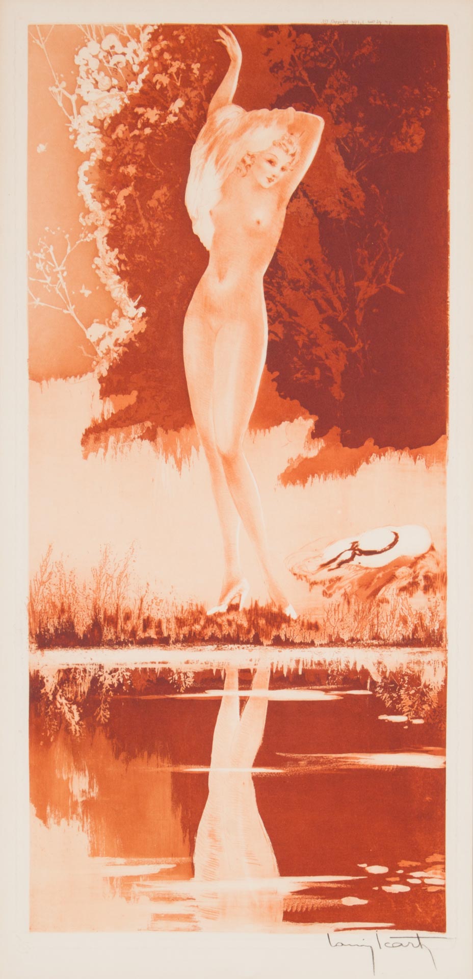 Appraisal: Louis Icart Pool Reflets etching French - color etching and