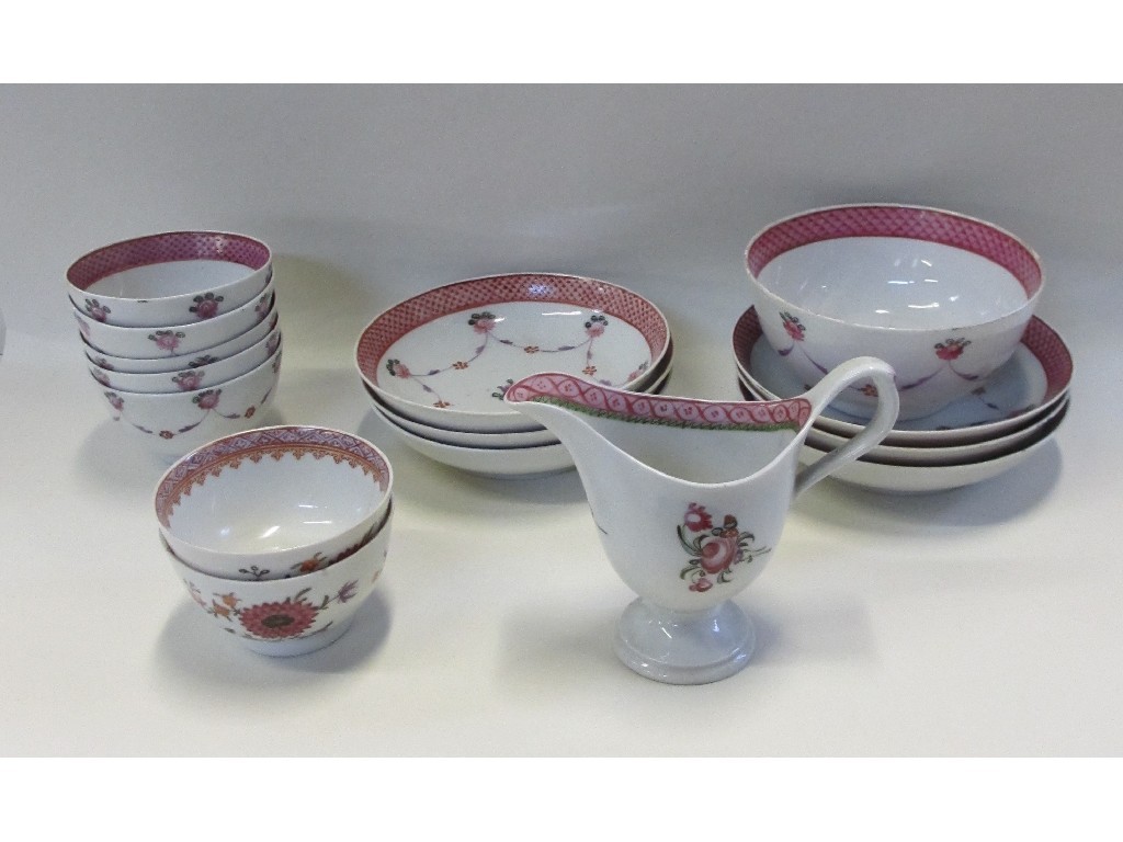 Appraisal: Quantity of English teabowls saucers and matching milk and sugar