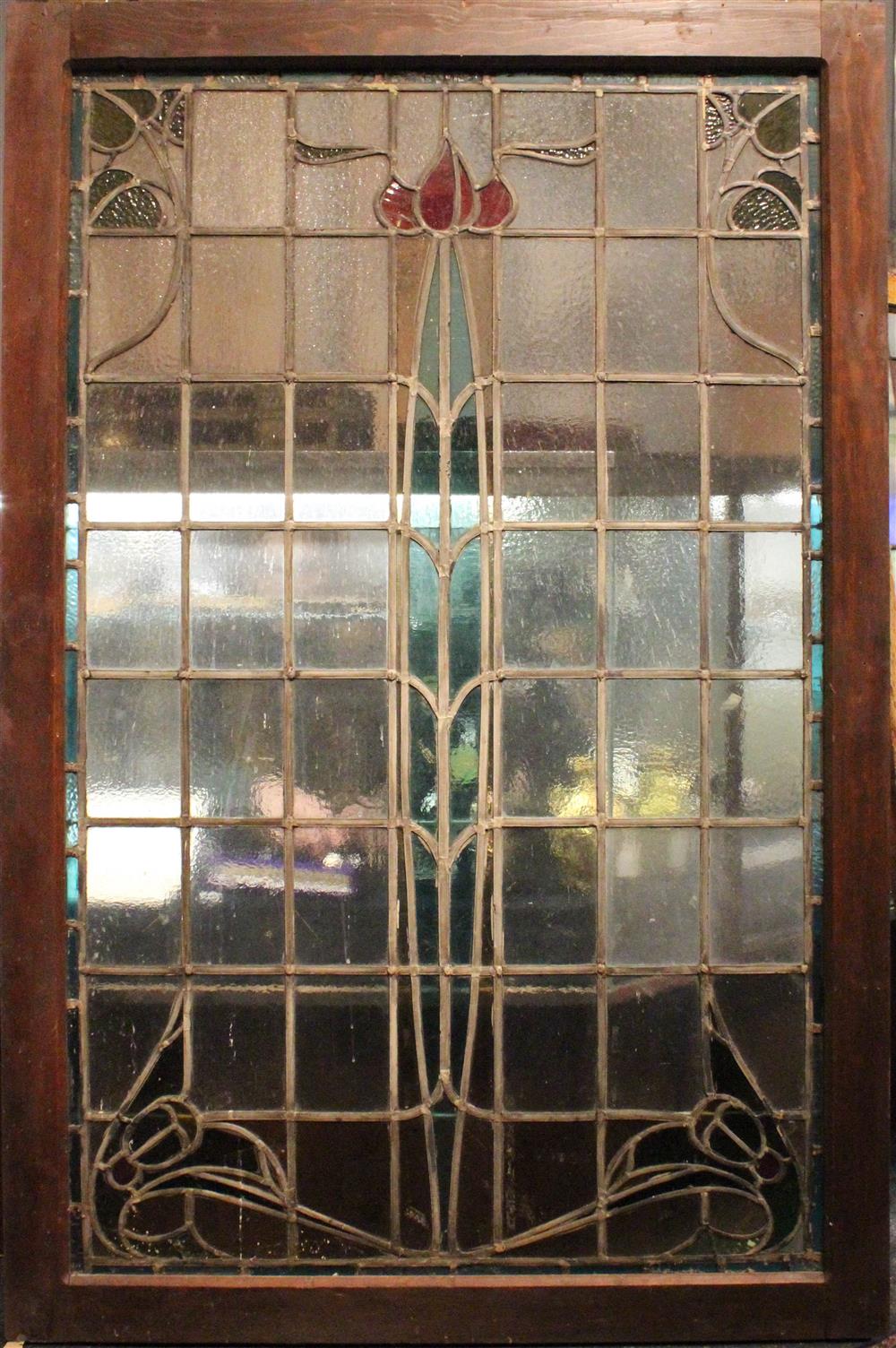 Appraisal: GROUP OF FOUR STAINED GLASS WINDOWS including a pair with