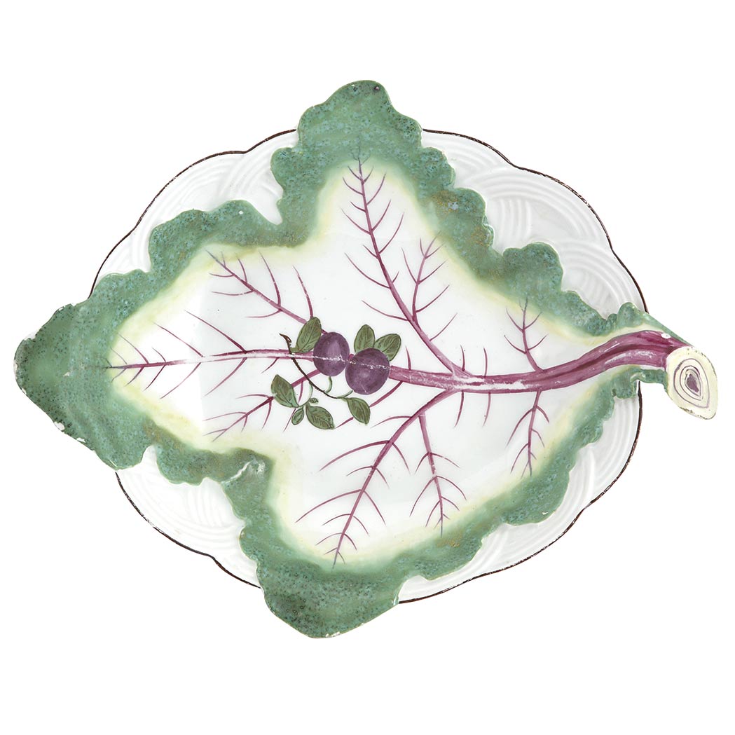 Appraisal: English Porcelain Dish Probably Chelsea third quarter of the th