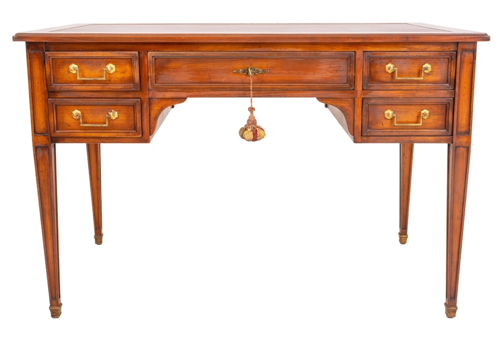 Appraisal: DIRECTOIRE STYLE BLOND MAHOGANY WRITING TABLE DESK French Directoire style