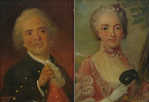 Appraisal: S Seeberger Continental School th Century A pair of portraits