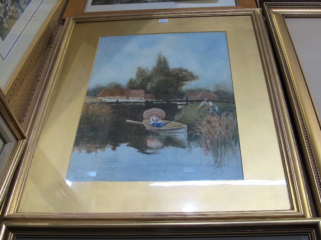 Appraisal: GEORGE AIKMAN ARSA Watercolour 'A Canal Lock' signed