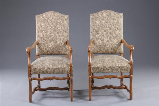 Appraisal: SET SIX LOUIS XIII PROVINCIAL DINING CHAIRS th century cherrywood