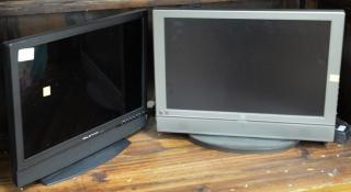 Appraisal: Two small flat screen TV's Two small flat screen TV's