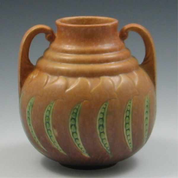 Appraisal: Roseville Falline Handled Vase marked with hand scripted blue mint