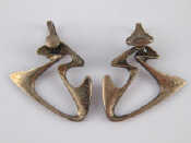 Appraisal: Georg Jensen A pair of screw fit silver earrings by