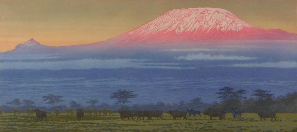 Appraisal: ASIAN TOSHI YOSHIDA JAPANESE - KILIMANJARO MORNING RAISED SEAL SPECIAL