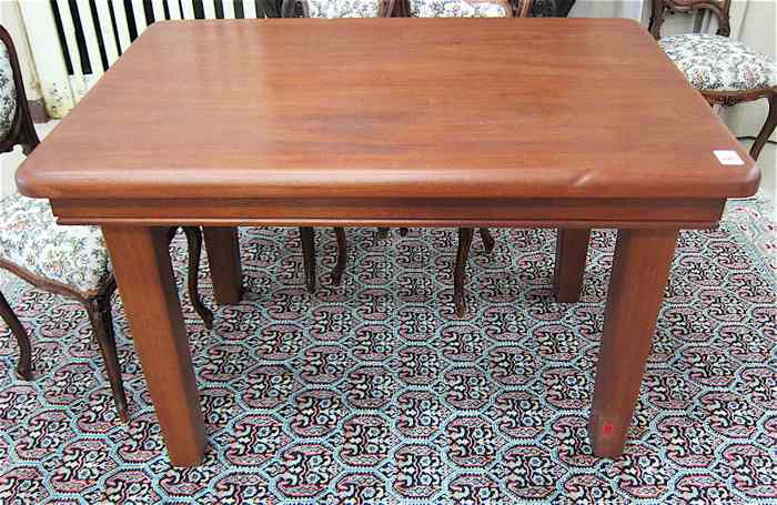 Appraisal: MAHOGANY LIBRARY TABLE custom made by Studio Furniture Co of