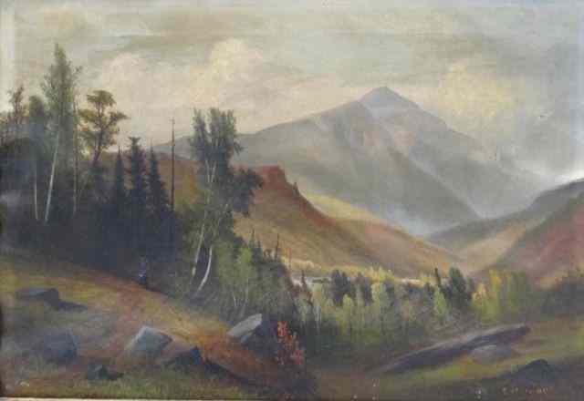 Appraisal: GRIGGS Samuel W th Century O C MountainousLandscape Signed lower