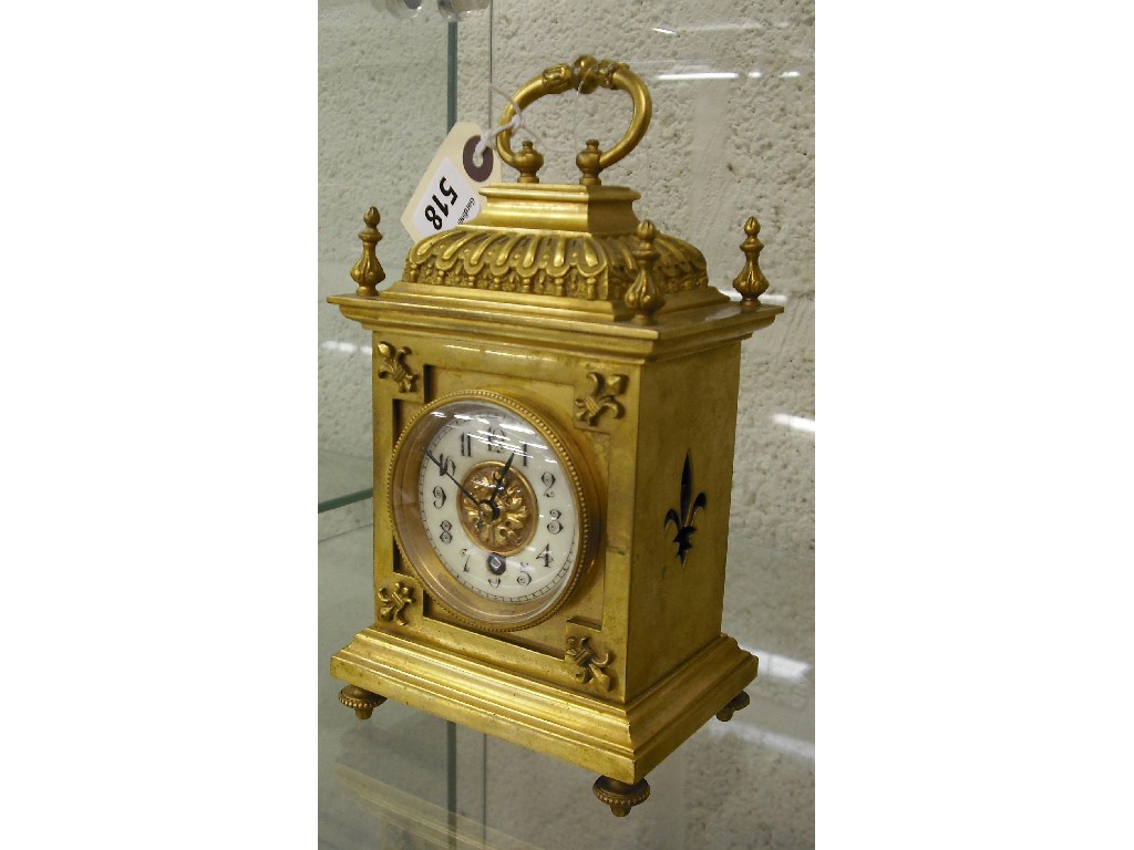 Appraisal: Small ormolu mantel timepiece the French movement with platform escapement