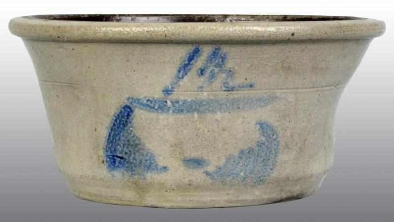 Appraisal: Stoneware Bowl Description Freehand blue decoration No chips or repairs