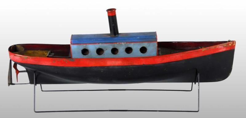 Appraisal: Tin Hand-Painted Union Live Steam Boat Toy Description Beautiful stenciling