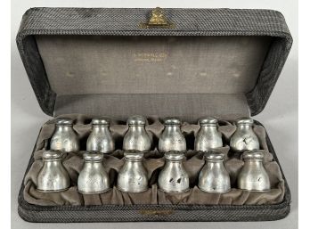 Appraisal: A set of six sterling salts and six sterling pepper