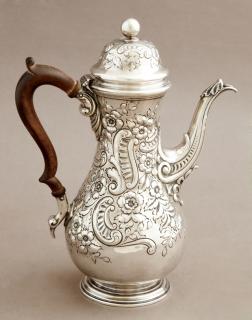 Appraisal: Sterling Chocolate Pot late th c by Howard Co N