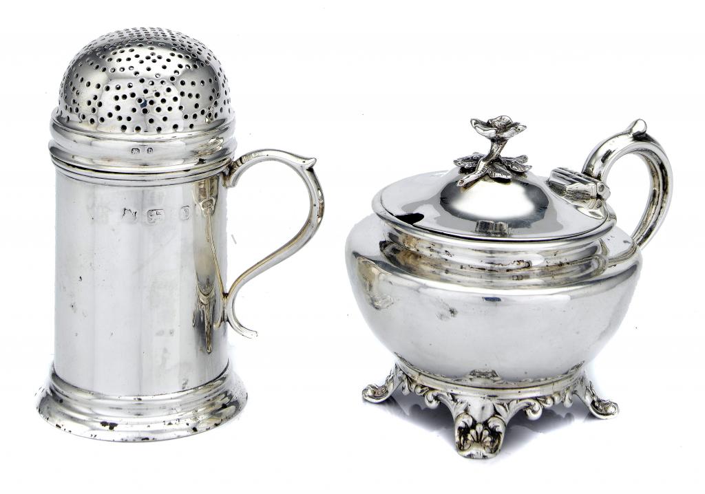 Appraisal: A VICTORIAN MUSTARD POT AND A KITCHEN PEPPER the first