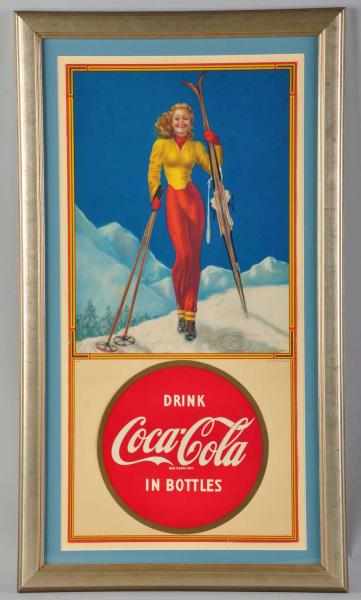 Appraisal: Paper Coca-Cola Poster s Nicely framed under glass This once