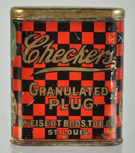 Appraisal: Checkers Vertical Pocket Tobacco Tin Description Nice overall look with