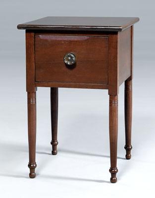 Appraisal: Kentucky Federal sugar table walnut with maple legs dovetailed drawer