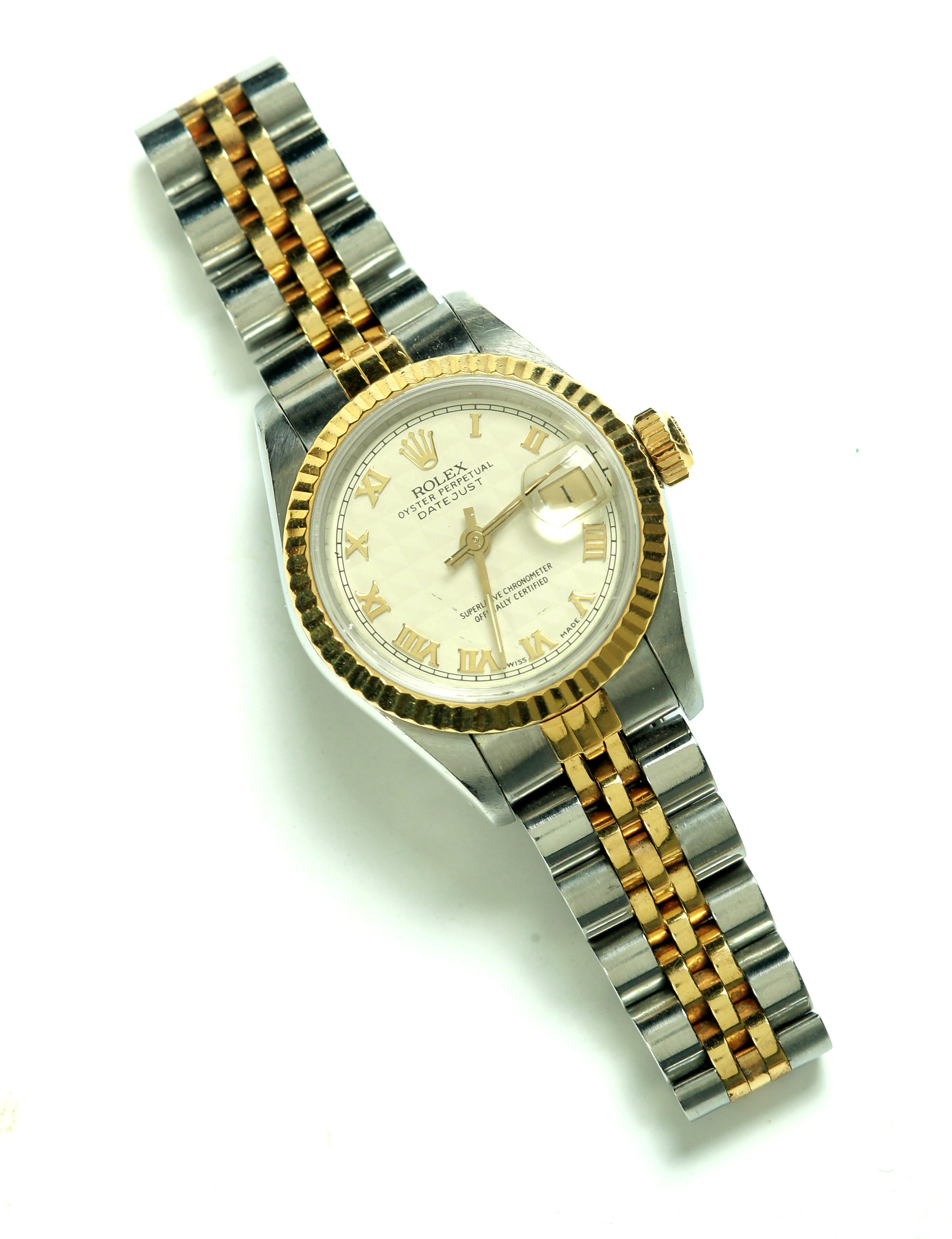 Appraisal: LADIES TWO TONE STAINLESS ROLEX WATCH Swiss circa s Rolex