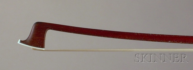 Appraisal: Nickel Mounted Violin Bow Probably French c the round stick