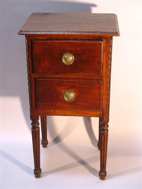 Appraisal: PAIR OF ITALIAN TWO DRAWER COMMODES Late th early th