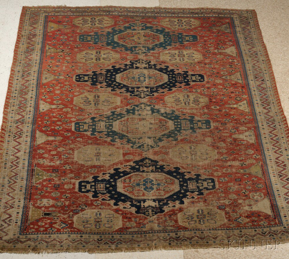 Appraisal: Soumak Carpet Northeast Caucasus second half th century worn end