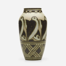 Appraisal: Charles Catteau for Boch Fr res Keramis VASE WITH PENGUINS