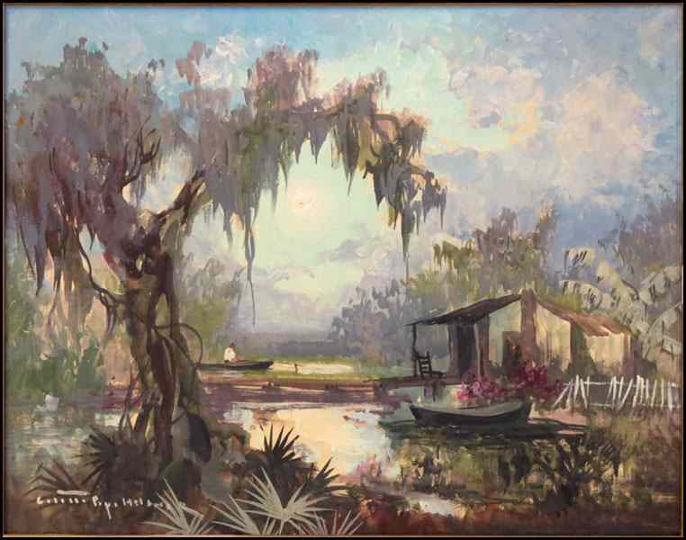 Appraisal: COLETTE POPE HELDNER AMERICAN - SWAMP IDYL LOUISIANA - BAYOU