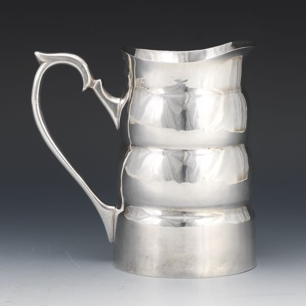 Appraisal: PERUVIAN STERLING SILVER HAMMERED TRIPLE GOURD MILK PITCHER x x