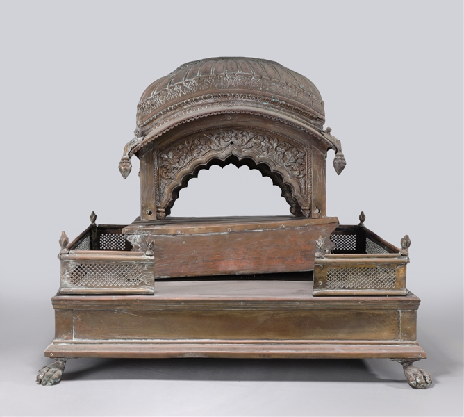 Appraisal: Indian brass or copper sectional model of a shrine including