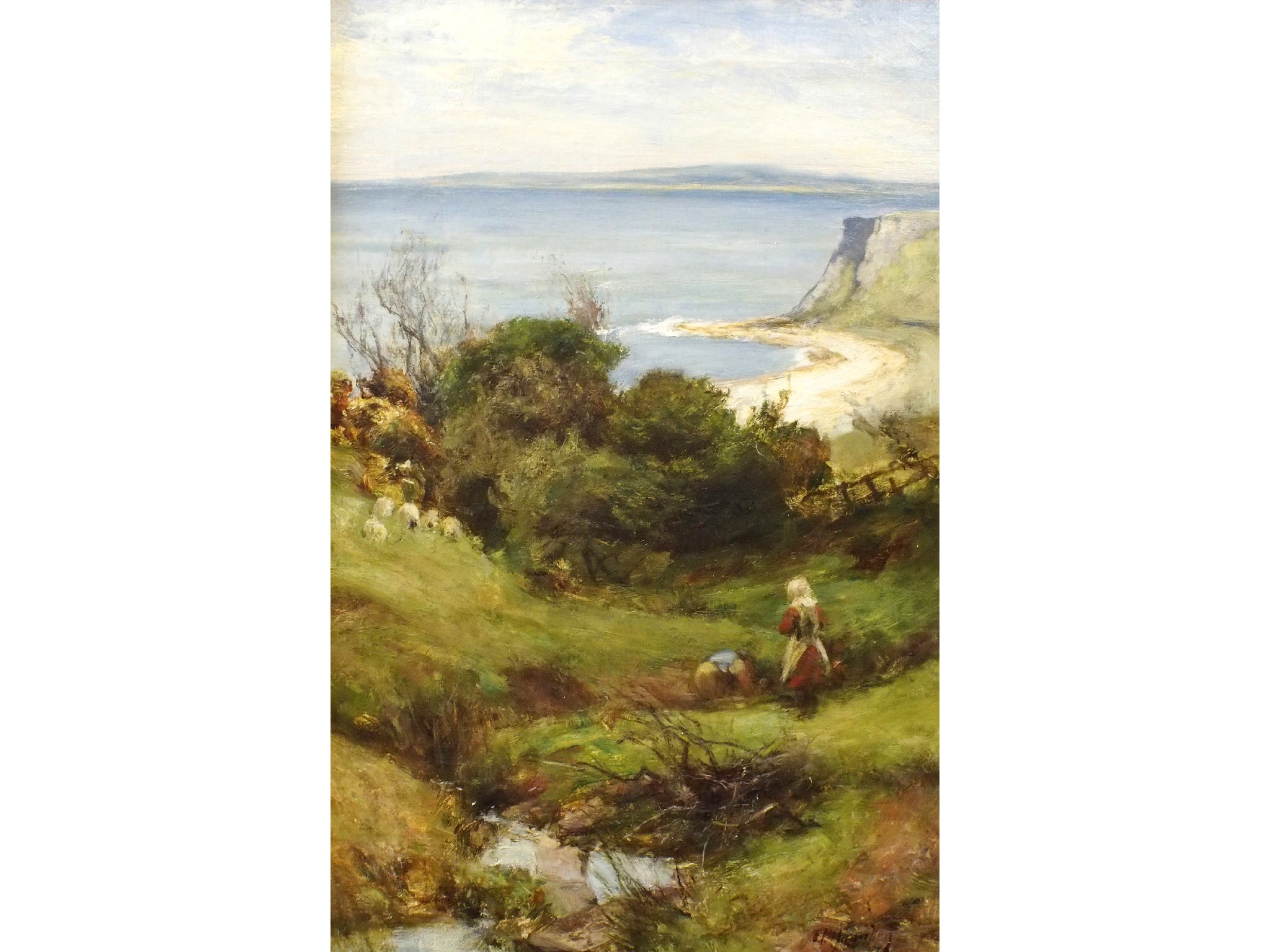 Appraisal: JAMES HAMILTON ARSA Scottish - COASTAL VIEWOil on canvas signed